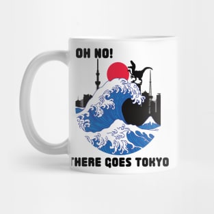 Hokusai Great Wave Dinosaur Mashup Mug